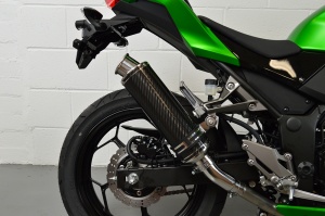 Kawasaki Ninja 250 R Round Big Bore XLS Carbon Fibre Exhaust
